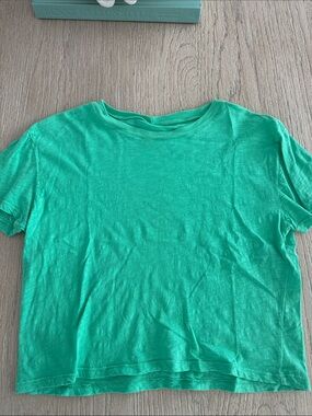 Katie J NYC Short Sleeve Tee in Bright Teal Green